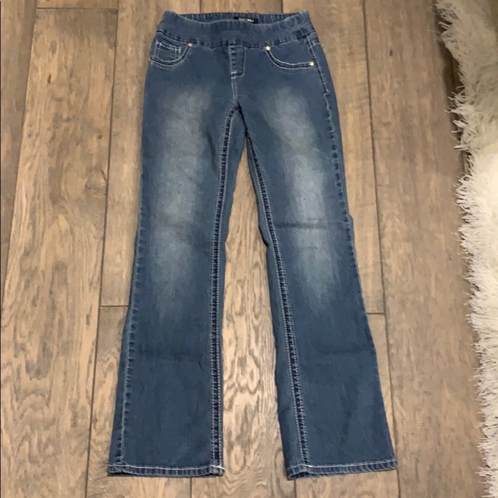 Roz&Ali Flare Leg Slip On Jean